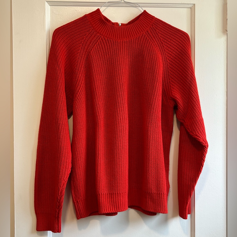 H&M Used-Like New Condition Red Zip-Back Sweater